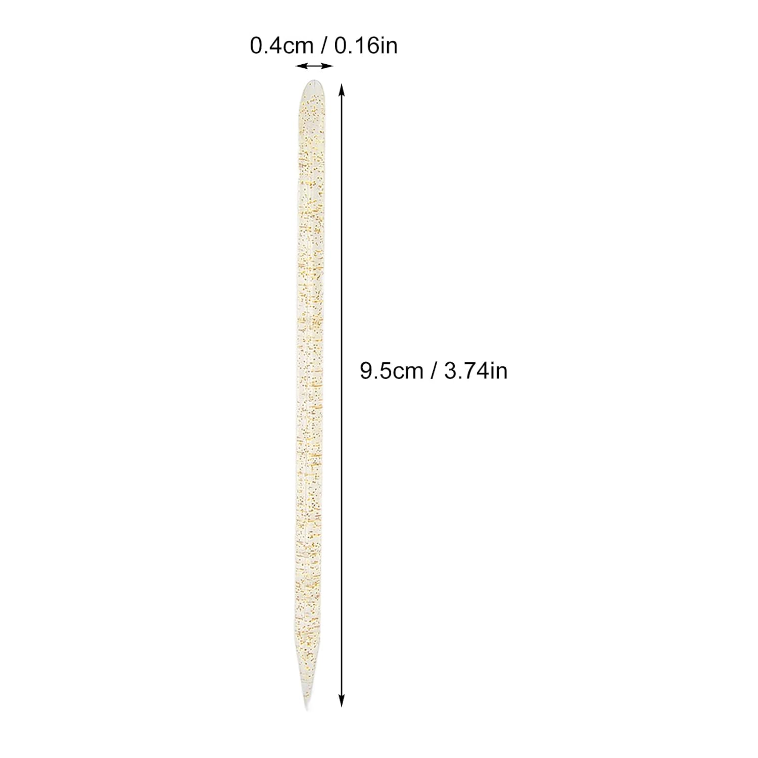 100pcs Nail Care Cuticle Pusher - Disposable Nail Cuticle Pusher Dead Skin Removal Manicure Pedicure Cuticle Cleaning Sticks Crystal Cuticle Putter Nail Stick for Fingernail(01)