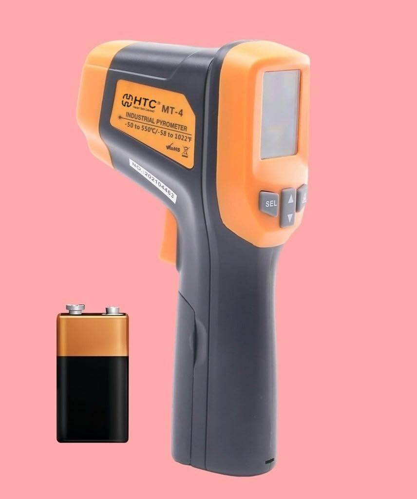 HTC MT4 Infrared Thermometer ˚C or ˚F Selection Circular, Circular Laser, Auto Power Off (APO), Data Hold Function, Colour LCD Display Infrared Thermometer-image-30