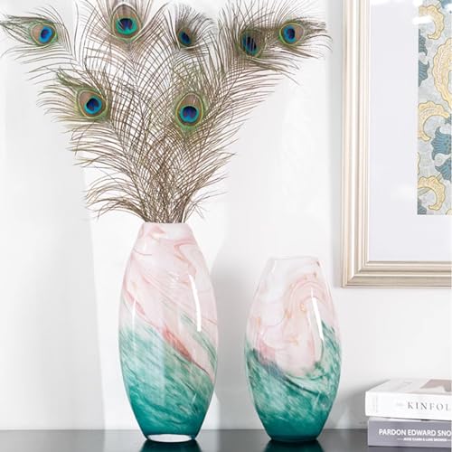 Vase en verre rose de luxe petit format pour arrangement de fleurs - 4