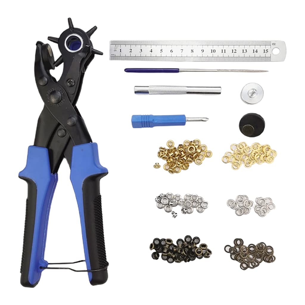 Pinces perforées pour colliers de chien avec trou rotatif et perforateur en lot de 100 pièces