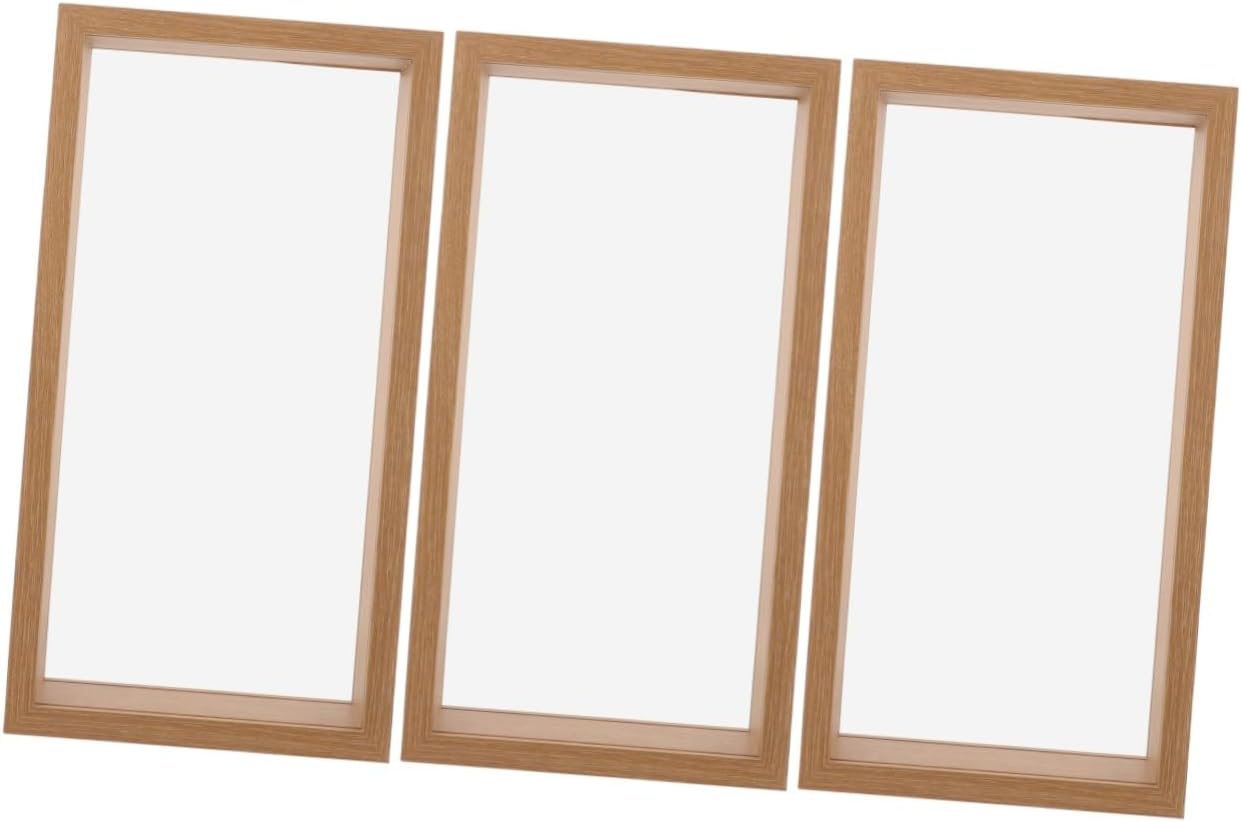 3pcs Dried Flower Shadow Box Frame Dual-Sided Display Case for Preserving Dried Flowers Specimens Memories Rustic Finish