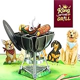 Liif King Of Grill Fathers Day Card, 3D Funny Fathers Day Pop Up Card, Funny Birthday Card For Dad,