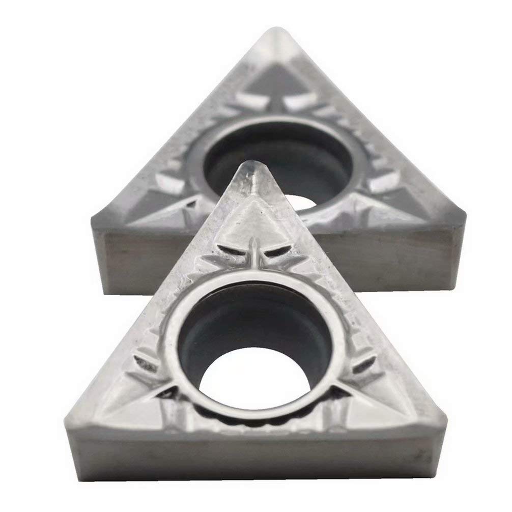 10pcs TCGT110204-AL ZK01 Copper Aluminum Boring Tool Tips CNC Lathe Turning Toolholders Replaceable Solid Cemented Tungsten Carbide Plates