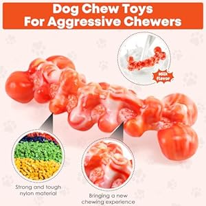 Dog Toys for Aggressive Chewers: Chew Toys for Training and Cleaning – Dog Toys for Large Dogs – Indestructible Dog Toy to Keep Them Busy