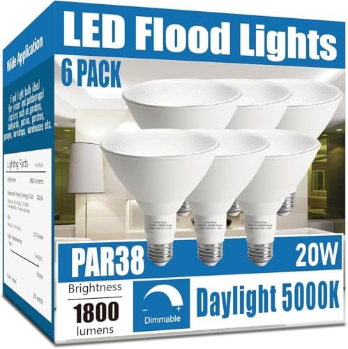 Par38 led Flood Lights Outdoor Light Bulb,Dimmable 1800LM,20W Rep...