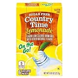 Country Time Singles To Go Lemonade Flavor Low Calorie Drink Mix (Lemonade, 18 Pack)