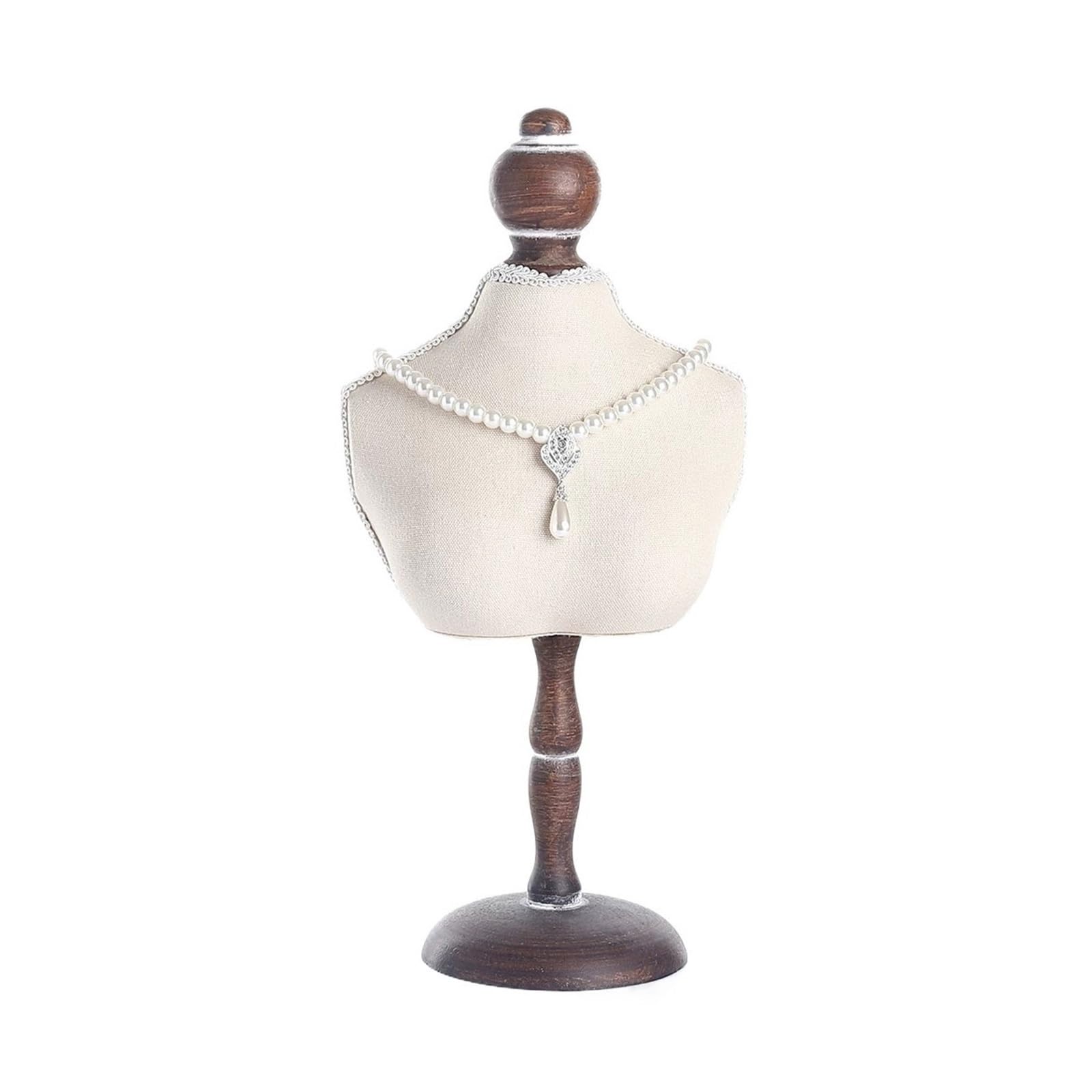 CJHFR472SG Jewelry Organizer Stands Jewelry Display Bust Linen Necklace Chain Stand Mannequin Holder for Home Selling Trade Shows Jewelry Display Stand