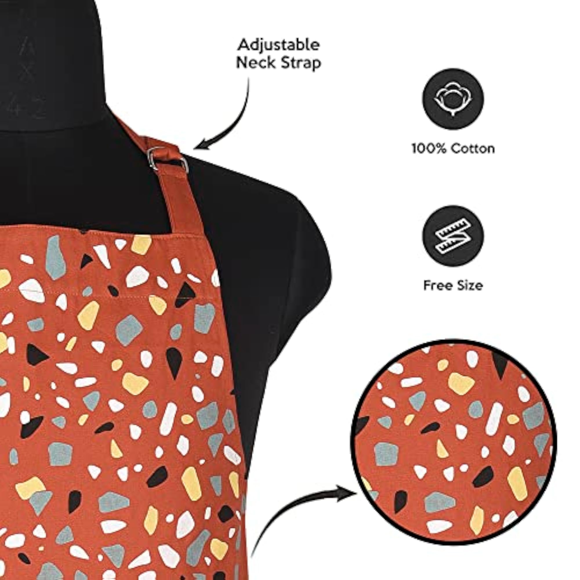 Printed 100% Cotton Kitchen Apron and Oven Glove Set Combo Pack