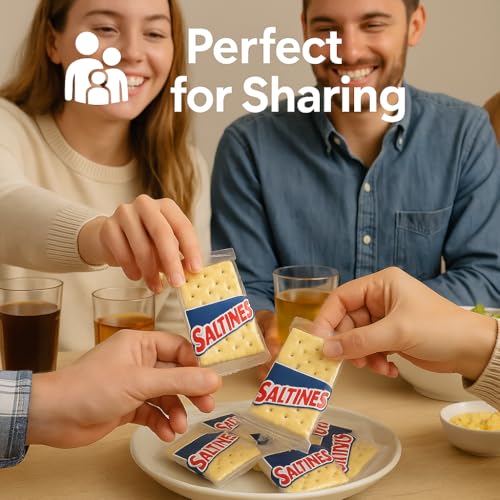 Saltine Crackers, 2 Count Packs (100 Pack) | Individually Wrapped Bulk Crackers for School, Office, Travel & Pantry | Classic Lightly Salted Crackers, Fresh & Portion-Controlled Snacks - image 4
