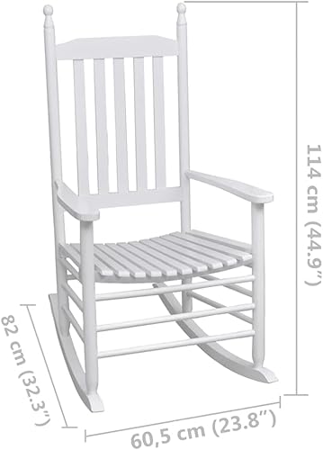 Miniatura 2 de Rocking Chair with Curved Seat White Wood Patio Chairs. Outdoor Balcony Chairs Sillas para Comedor for Beach Picnic Living Room Courtyard