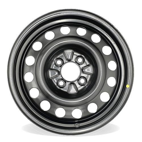 New Single 15” 15x5.5 Inch Steel Wheel for 2013–2019 Nissan Versa | OEM Design Replacement Rim | Black Finish | Direct Fit - OE Stock Specs | 62579