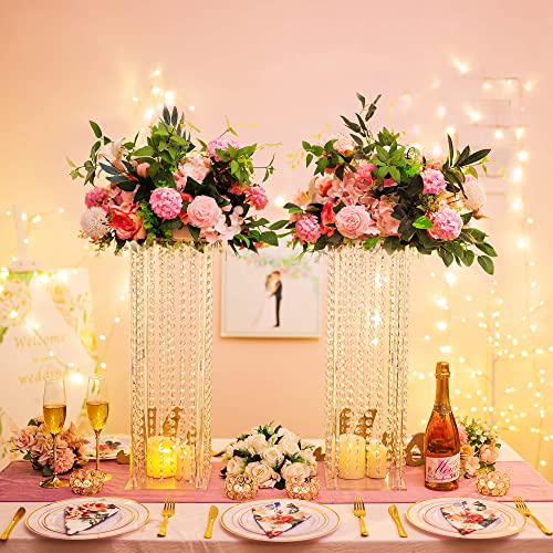 Nuptio Wedding Centerpieces for Tables Vases, 2 Pcs 60cm Tall Flower Vase Flowers Stand for Party Tables Decorations - Image 2