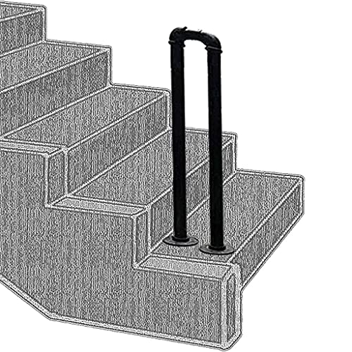 escalera Pasamanos Barandilla de escalera Escaleras en forma de U Pasos Barandilla de escalera retro Pasamanos, Pasamanos para interiores y exteriores Fácil de instalar, con 200 kg ( Size : 65CM(2.13F Cover