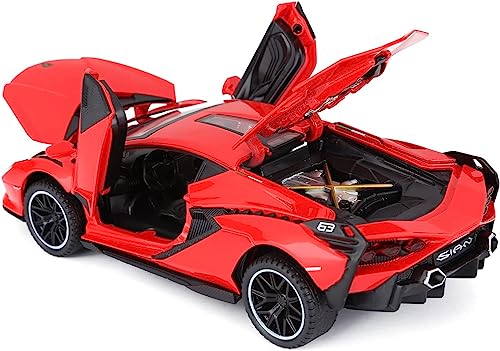 Image of 1:32 Lamborghini Sian Die-cast Metal Toy Car Pull Back Super car with Openable Doors with Sound and Light for Gifts Toys for Kids