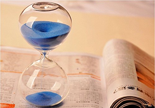 Gracesdawn Super Beautiful Transparent Glass Hourglass Blue Sand Timer 15 Minutes A Nice Gift #TOP1