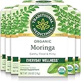 Traditional Medicinals Tea, Organic Moringa, Everyday Wellness, with Spearmint & Sage, 96 Tea Bags (6 Pack)