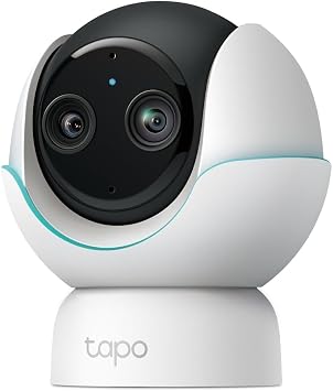 Tapo C840 2K 4MP Çift Lensli Bebek Monitörü, 360° Bebek Takibi Güvenlik Kamerası, HD Gece Görüşü, AI Algılama İç Mekan Kameraları Ev Güvenliği, Uyku Analizi, Alexa, Google Home, Esnek Depolama, Aylık