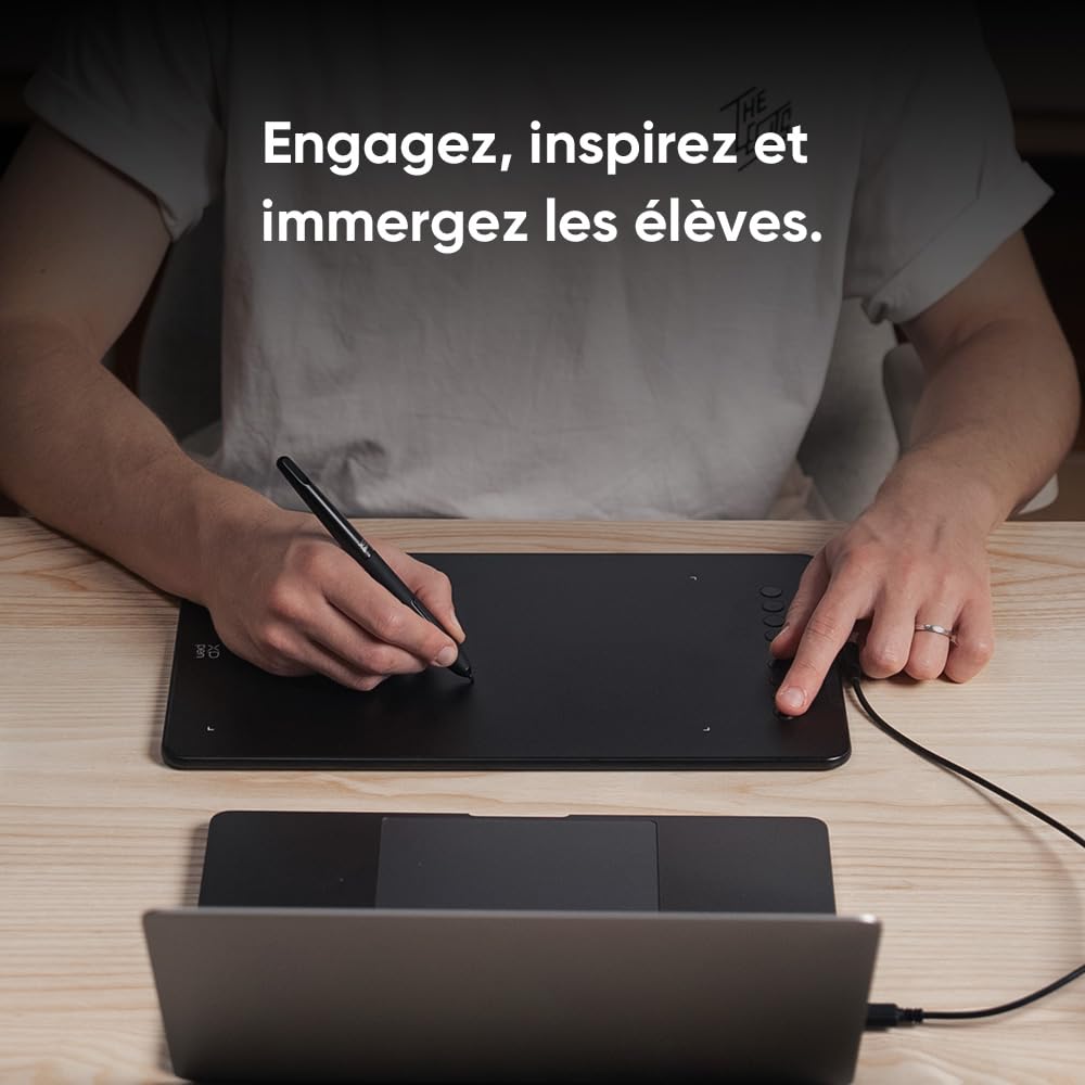 XPPen Deco 01 V3 Tablette Dessin à Stylet 16384 Niveaux en 10x6 Pouces | 8 Raccourcis Personnalisables, Inclinaison 60°, Fin et Léger, Compatibilité Etendue, Pour Dessin Numérique Art DIgital