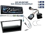vectra c lenkradfernbedienung Radioeinbau Komplettset mit Lenkradfernbedienungs Adapter, Einbaublende, Antennenadapter und dem JVC KD-R871BT