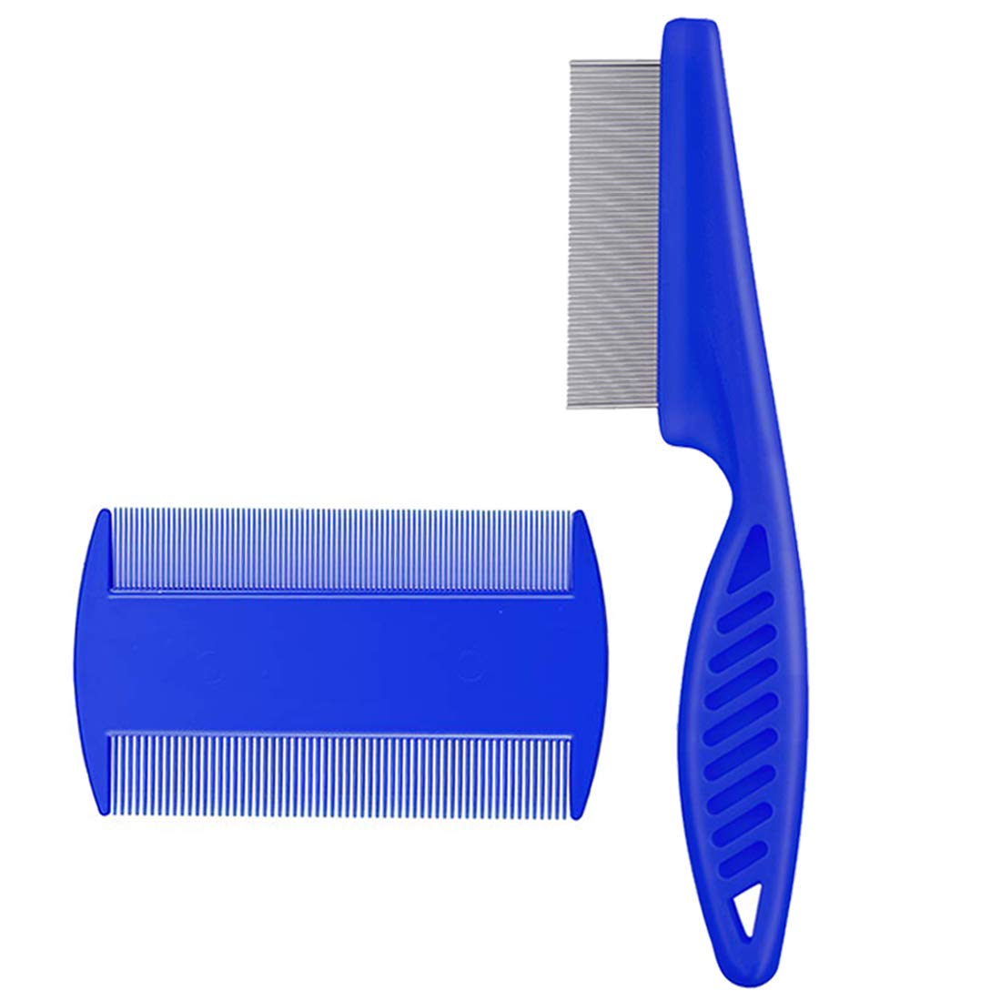 Syolee 2 Pcs Flea Comb for Cat Dog Flea Lice Tear Stain Remover Pet Combs Fine Tooth Grooming Removal Tool