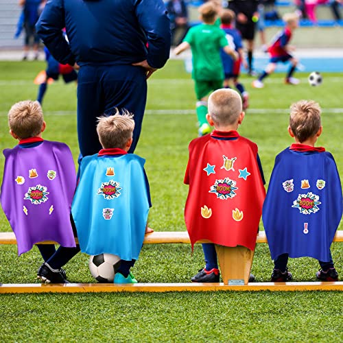 Eboot 36 Sets Hero Capes And Masks For Kids With Hero Stickers Diy Dress Up Capes And Masks Set Hero Party Costumes Hero Halloween Cosplay Dress Up Gift For Boys Girls #TOP6