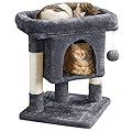 costoffs Basic Cat Tree Tower Cat Activity Centre Kitten Play House w/Sisal Scratching Posts Large Padded Plush Perch Spacious Condo, Dark Grey