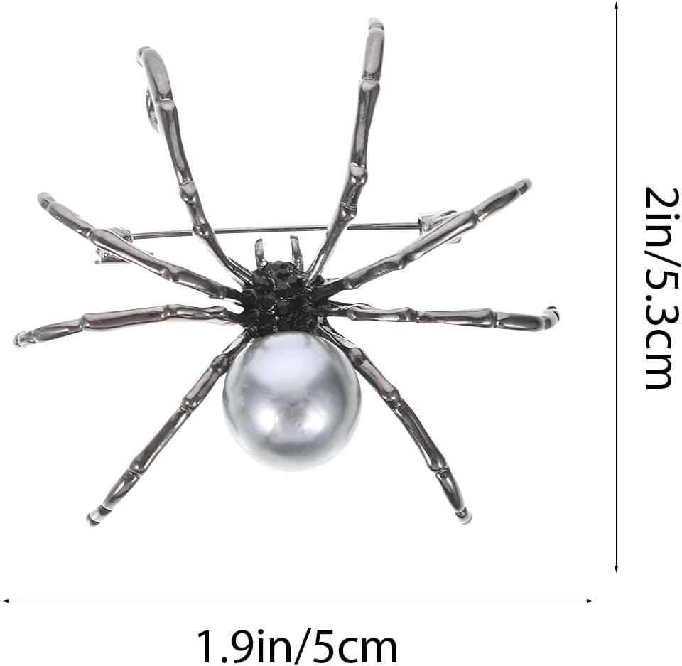 Spider Brooch Pin with Pearl Accent Fashion Accessory for Women Girls Decorative Pin for Jackets Bags Hats Scarves - Image 2