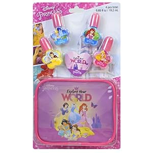 Nagellak Set – Meisjes Make-up Set – Disney Princess Nagelset met 4 Nagellakken, een Nagelvijl en een Mooi Etui met je…