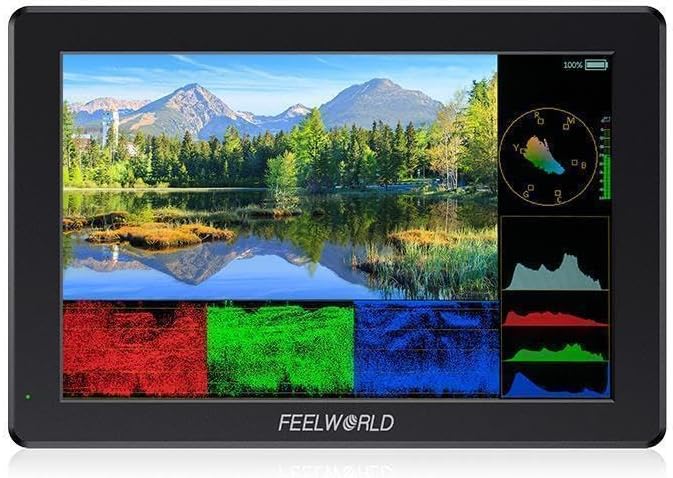 FEELWORLD T7 PRO 7 inch Camera Monitor 2000NIT Ultra High Brightness Aluminium Camera Field Monitor 1920X1200 IPS 4K HDMI HDR Waveform 3D LUT