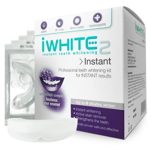 Kit de blanqueamiento dental iWhite Instant 2 con 10 moldes - Hasta 8 tonos más claros - Restaura el esmalte - Blanqueamiento dental profesional - Ingredientes probados clínicamente - Blanqueamiento físico
