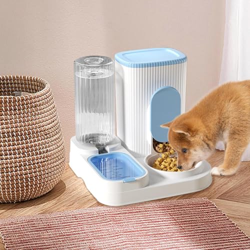 Station d'alimentation 2 en 1 contre le gaspillage de nourriture et l'eau souillée des animaux - 3