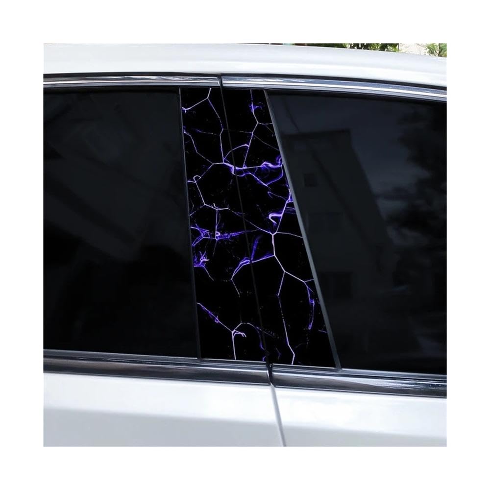 Bertdcx Type A Lightning Cool Car B-Pillar Stickers Cover Scratches Suitable For Most Car Door Pillar Stickers Auto Parts(Type A)