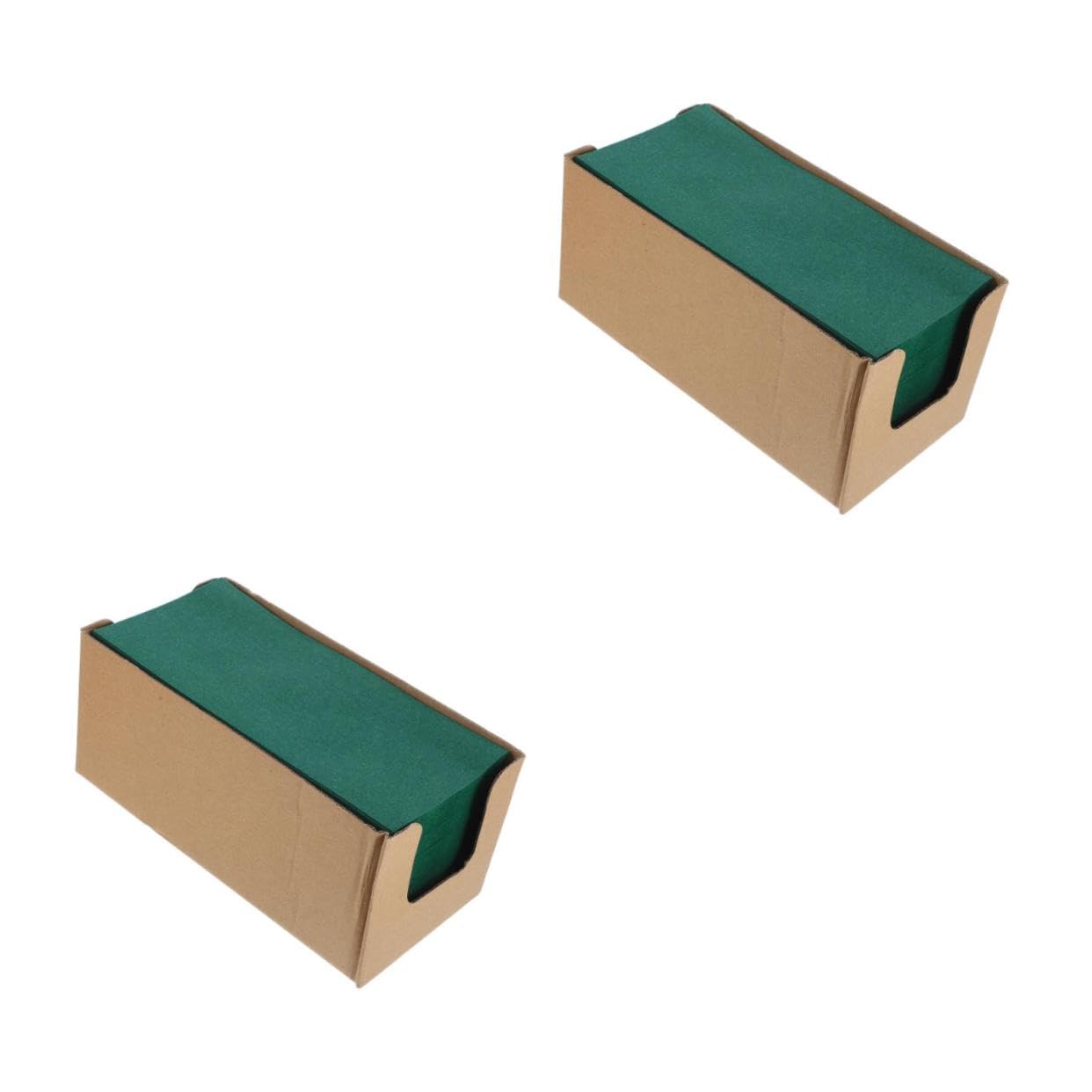 Cabilock 2 Sätze Thanksgiving-servietten Hochzeitsservietten Abschluss Servietten Waldservietten Gäste-wc-servietten Papier Green 50 Stück * 2