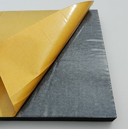 Moosgummimatte, ca. 500 x 500 x 5 mm, selbstklebend, Zellkautschukmatte Gummimatte Dämmmatte