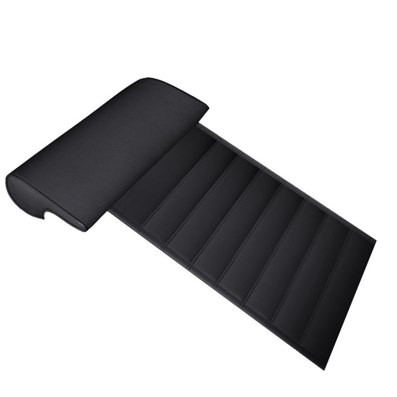 Cuscino per Sedile Esteso per Auto,Supporto Gambe Esteso Cuscino Sedile Auto Allungato,Cuscino Comfort Leg Support per La Guida A Lunga Distanza,autobus,treno,ufficio, casa,Black-Longstrip