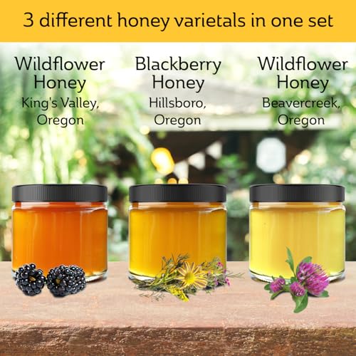 Mickelberry Gardens Honeybee Flight Gift Set 3 Jar Honey Flight (3 × 3 oz) | 3 Jar Honey Flight (3 × 3 oz) Featuring Wildflower & Blackberry Honeys, Pure, Local, Raw, Ready to Gift, Made in the USA - Image 4