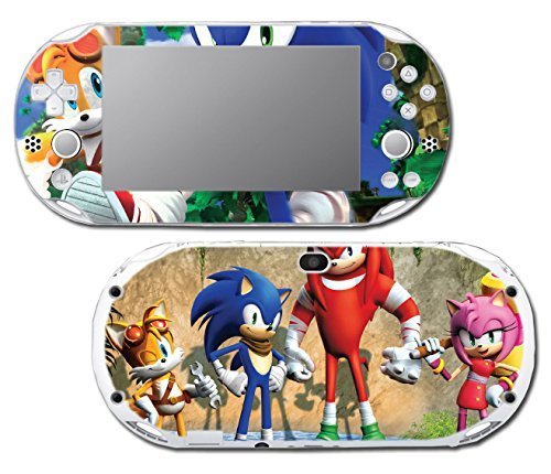 Sonic Boom Hedgehog Tails Amy Rose Knuckles Eggman Shattered Crystal Fire & Ice Robotnik Video Game Vinyl Decal Skin Sticker Cover for Sony Playstation Vita Slim 2000 Series System