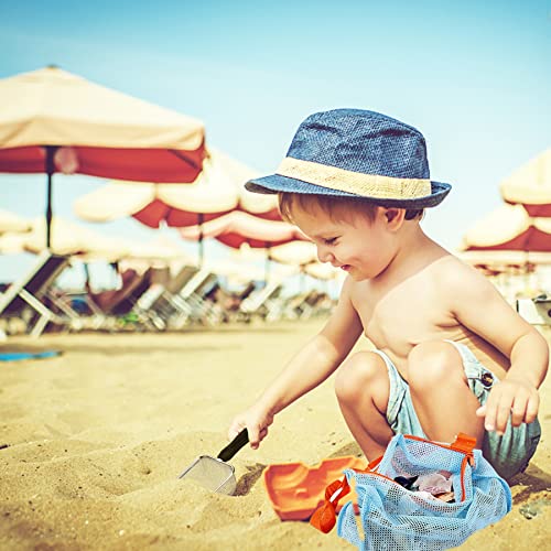 Cehnceh 1Pcs Beach Mesh Shovel With 1Pcs Mesh Beach Bag - Beach Toys Kids Friendly Beach Set - Children Filter Sand Spoon, For Shell Collecting Fun Summer Sand Toys For Boys And Girls #TOP5