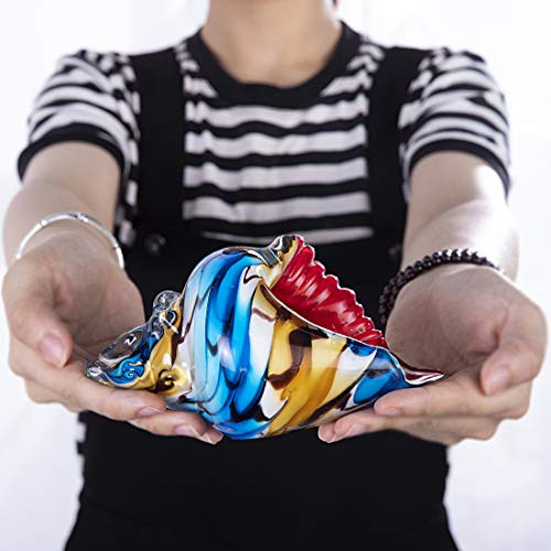 Qfkris Glass Conch Sea Shell Home Decorations Hand Blown Glass Animal Figurines Or Sculpture Collectible Figurines #TOP4