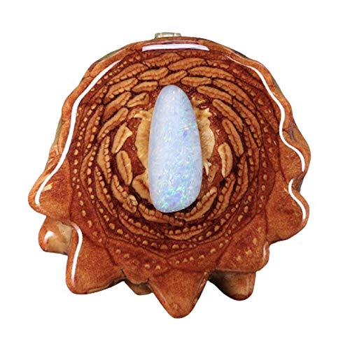 Australian Blue Opal Third Eye Pinecones Pendant Festival Jewelry For Women For Men Boho Fashion Gear 100% Natural Sacred Geometry Pinecone with Gemstone Necklace