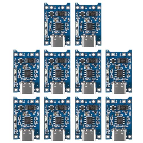 10x TP4056 Type-C 5V 1A Lithium Charger + 5X MB102 3.3V/5V Power Module with Dual Protection, DC/USB Input2