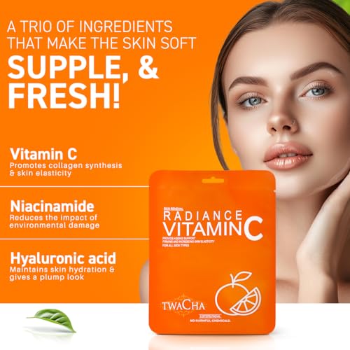 Image of Twacha Radiance VITAMIN C Skin Brightening Facial Kit | Boosts Glow | Brightens Skin Complexion | Anti Aging | Suits All Skin Type | Ideal for both Men & Women (6 Steps Facial)