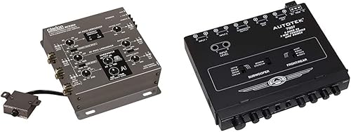 Clarion MCD360 - Crossover electrónico de 23 vías de 6 canales con salidas RCA de 5 voltios + ecualizador de subwoofer y AUTOTEK 7007 Half-Din 4
