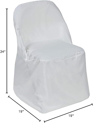 Miniatura 10 de BalsaCircle 50 fundas redondas de poliéster plegables blancas para fiestas, bodas, ropa de cama, decoración, comedor, ceremonia, recepción,