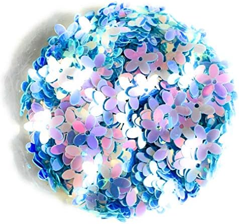 Angel Malone 10g/ +400pcs Quality Metallic FLOWER DISK Sequins Card Making, Scrapbooking, Sewing Trimmings, Table Confetti, Bridal Wedding Favours (Colourful Metallic)