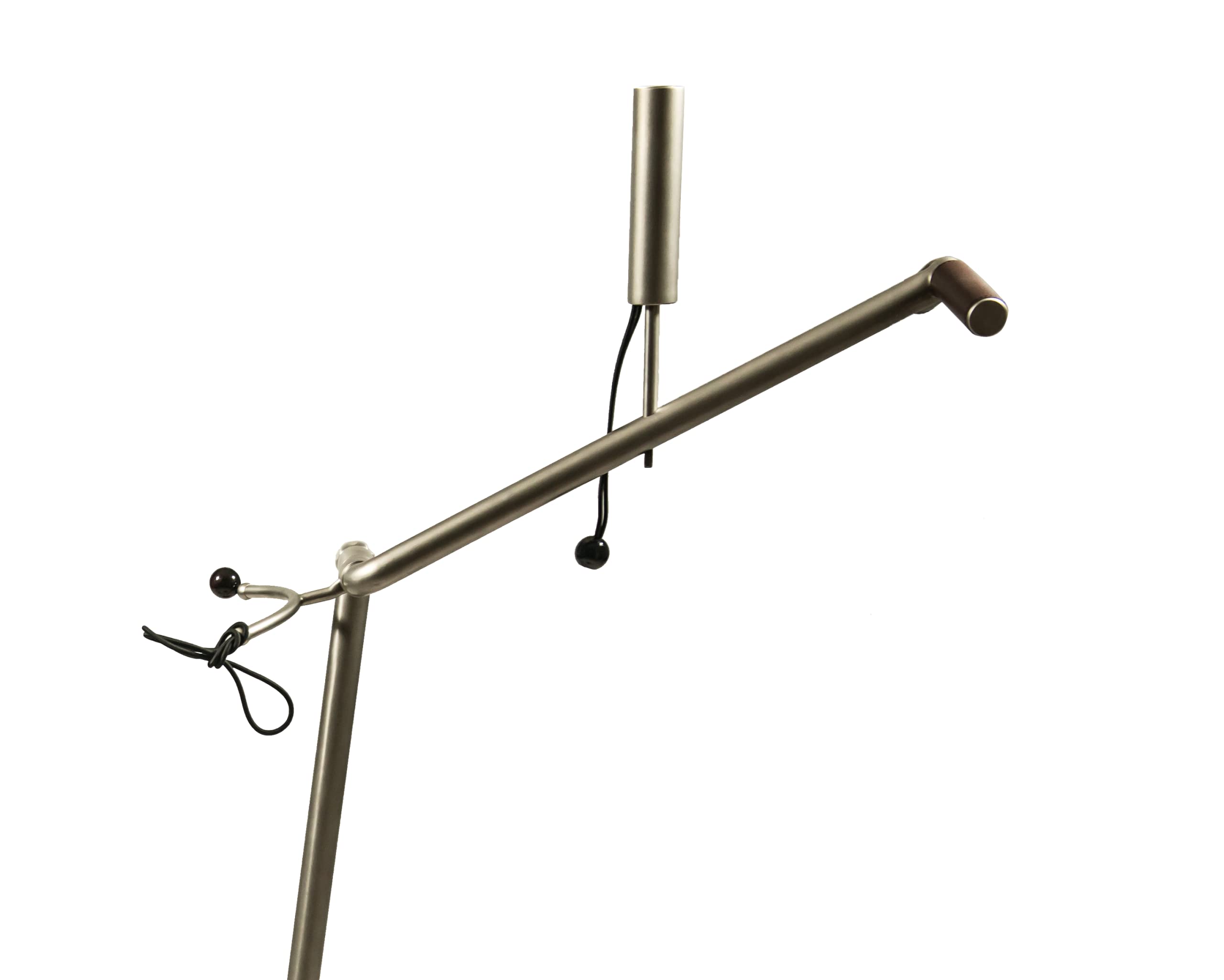 Parccurate Schirmhalter edelstahl in Titan-Optik Universal zum Verschrauben oder Stecken auf Golf Trolley mit Ø 8-10mm Bohrung