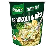 Knorr Pasta Snack Pot Brokkoli & Käse leckere Instant Nudeln fertig in nur 5 Minuten 8x 62 g