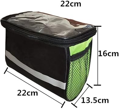 Collapsible Bike Basket, Large Capacity Bike Handlebar Bag, Multi-Purpose Detachable Bicycle Front Basket, Front Storage Bag With Reflective Strip for Shopping Commuter Pet Camping Outdoor red