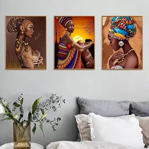 Affiche d'art mural premium de femme noire avec cadre de qualite