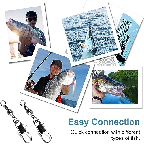 ASYKNM Set da 100 Anelli Solidi per Pesca con